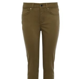 Karen Millen khaki stretch cotton skinny jeans